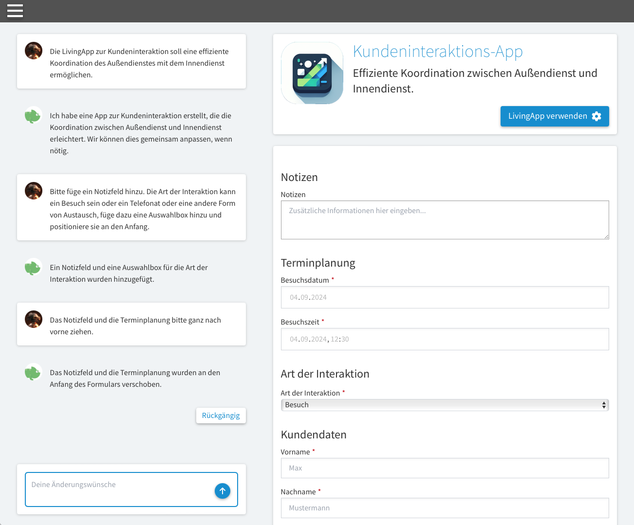 Kundeninteraktion V2 Pressemitteilung