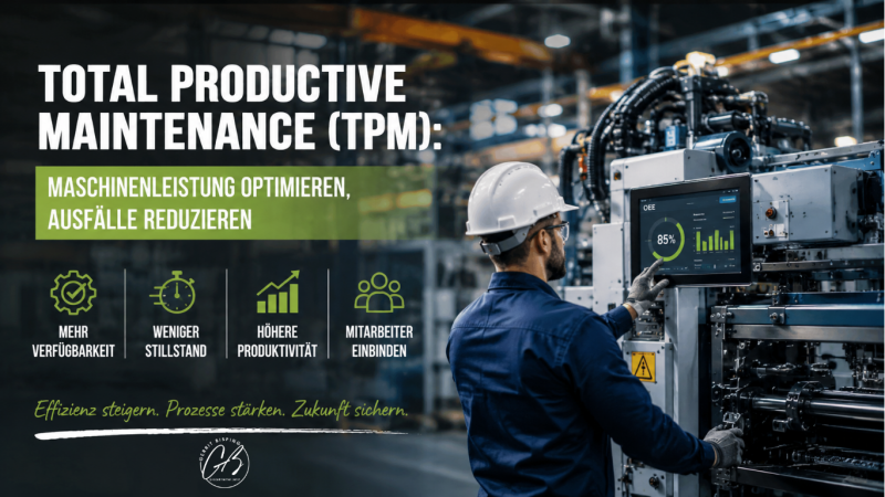 Total Productive Maintenance (TPM): Maschinenleistung optimieren, Ausfälle reduzieren